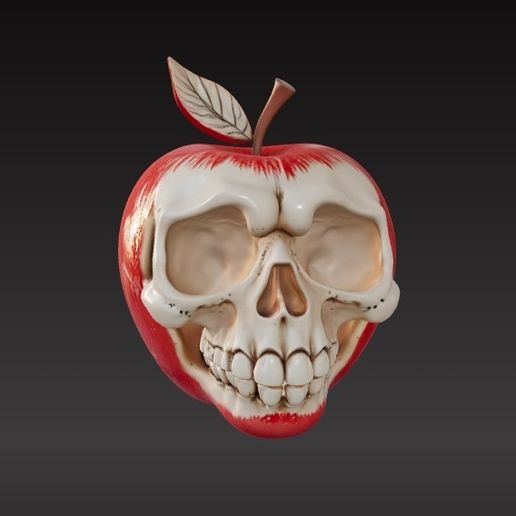 Apple - SKULL様 🍎 apple skull・ STL File for 3D printing・Cults