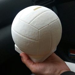 IMG-20171017-WA0027.jpg OBJ file piggy bank shaped like a volleyball ball・3D printing template to download
