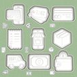 01-RDY.jpg Shopping & Commerce cookie cutters - Online Shopping set / bundle - 9 pieces
