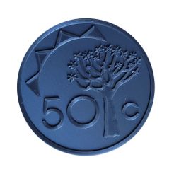 Namibia_50c_02.jpg Fichier STL gratuit Dessous de verre pour pièces de monnaie Namibie 50c・Modèle imprimable en 3D à télécharger