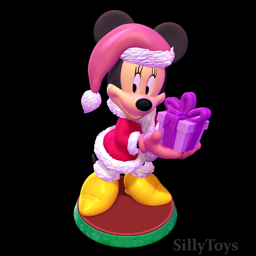 【楽天カード分割】 STL Christmas・ Mouse Minnie 🐁 File printing・Cults 3D for その他