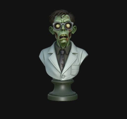 zombie scientist bust4