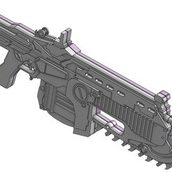 chainsawBayonet001.jpg Fichier STL Fusil d'assaut GOW Lancer・Plan pour imprimante 3D à télécharger