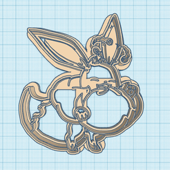 133-Gigantamax-Eevee.png Файл STL Покемон: Вырезалка для печенья Gigantamax Eevee・Шаблон для 3D-печати для загрузки
