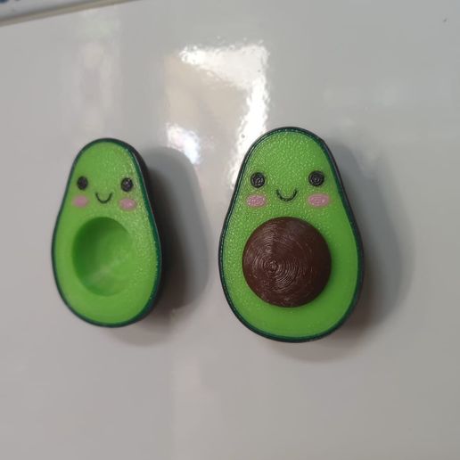 🥑 Palta, guacamole iman para heladera・Archivo STL para Impresión