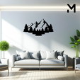 Mountain-01.png Wall silhouette - Nature