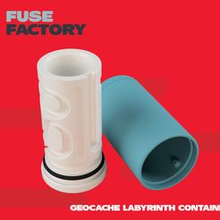 fusefactory_thingiverse_instagram_geocache-01.jpg Free STL file Labyrinth container - Geocache・3D printer design to download, fusefactory