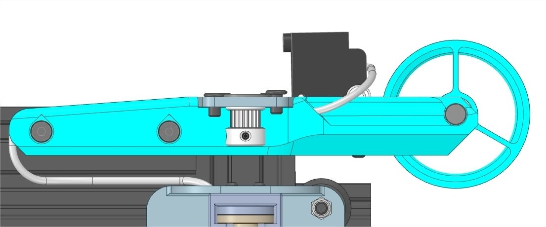 flat mount - rear view.jpg Descargar archivo STL gratis Sistema de carrete lateral para Sidewinder X1 • Diseño imprimible en 3D, Atoban