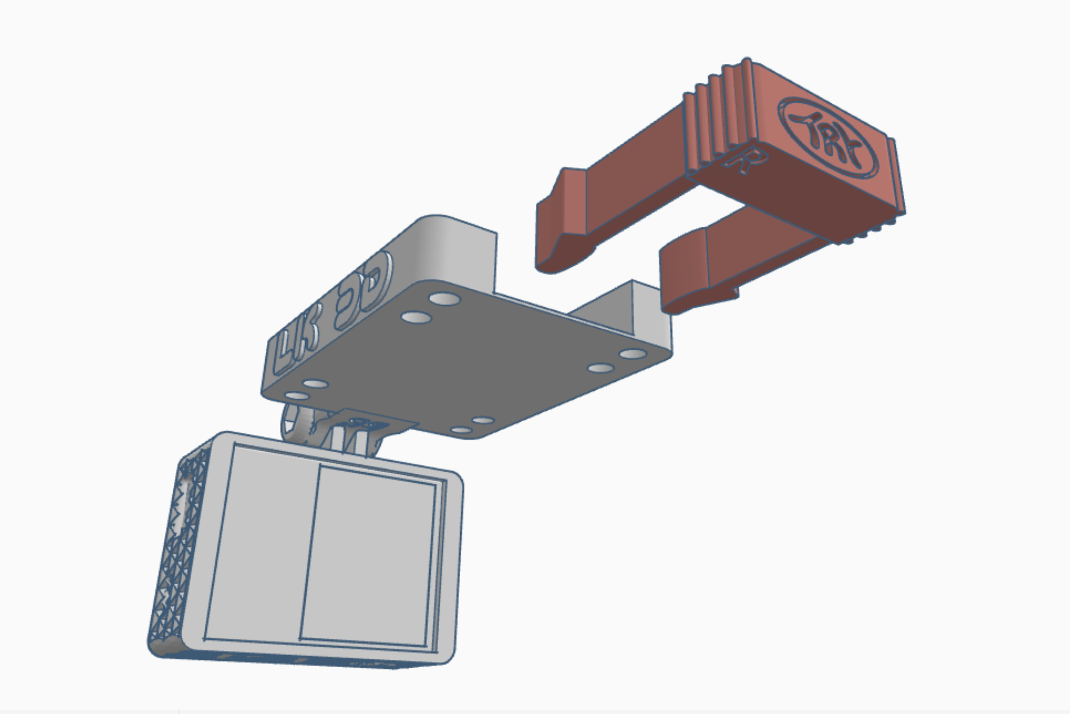 Skateboard Riser Stl STL file Skate gopro and actioncameras riser spacer with acessories ...