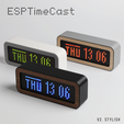 v2-stylish.png ESPTimeCast WiFi-connected LED matrix clock and weather station (ESP8266 and MAX7219)