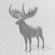 GiantElkPlain.png Giant Elk / Irish Elk Miniature (with and without base)