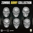 15.png Zombie Army Head Collection For Action Figures
