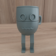 HighQuality3.png 3D Robot Mug for Decor with 3D Stl Files & Ready to Print, Robot Decor, 3D Printing, Toy Robot, 3D Printed Decor, Gifts for Him, Cup