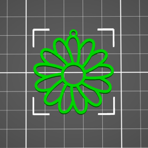 Daisy, Flower, HANGER FOR NECKLACE, JEWELRY, EAR RINGS, KEY HANGER, CHARM 3D model
