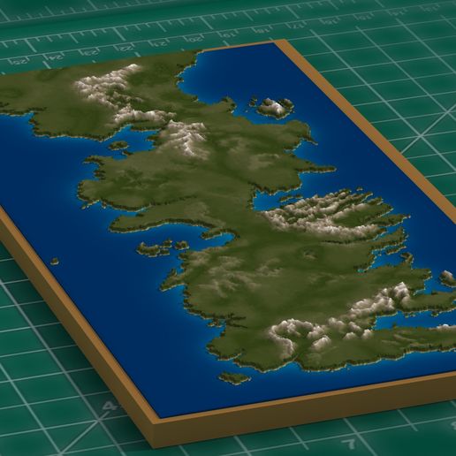 Westeros GOT Topographic 3D Print Map STL