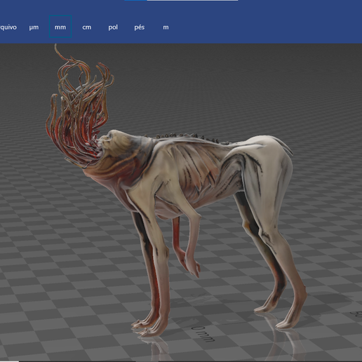 the creepy brazil Headless Mule 3D model