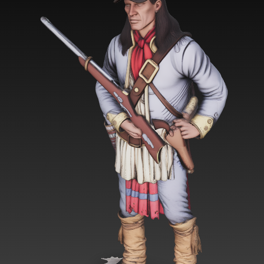 🪶 Apache Explorer - Decorative 3D Figure