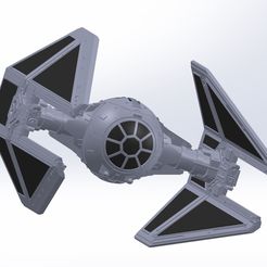 Immaggine3.jpg STL file TIE Interceptor Star Wars・Model to download and 3D print
