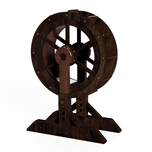 Mini water wheel 3D model