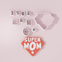 STL file Set x 3 Texturizers Flowers Diamond LV Mom Mother's Day MOM  Mothers Day・Design to download and 3D print・Cults