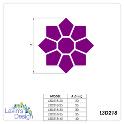 a ety Lavin's 3 Desigh MODEL A (mm) L3D218-20 20 L3D218-25 25 L3D218-30 30 L3D218-35 35 L3D218-40 AO L3D218 Archivo STL L3D218 / Cortador de arcilla・Objeto de impresión 3D para descargar, Denislav