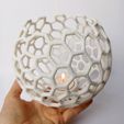 Picsart_23-03-18_13-15-45-133.jpg Voronoi sphere tea light holder. Cellular vase candle holder.