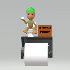 groot-3.jpg Archivo STL baby groot wc soporte papel meme para ender 3・Objeto imprimible en 3D para descargar