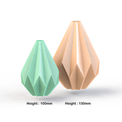 Height : 100mm Height : 130mm STL file candle(with outer supports for making silicone mold)・3D printer model to download, ako3d