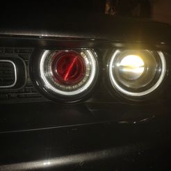 “ a = a _ ad SS ee, - — 5 = —————————— AS ‘a STL file DODGE CHALLENGER > 2015 LIGHT INSERTS・3D printable model to download