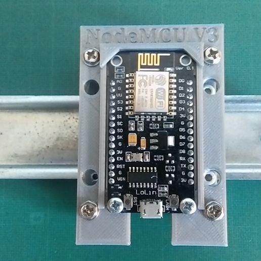 IMG_20200403_145752.jpg 35mm Din Rail Clip for ESP8266 NodeMCU V3 card