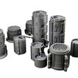 Chemical-Storage-Tower-Sample-A-Mystic-Pigeon-Gaming-1-w.jpg Chemical Factory Vats Walkways And Storage Tank Sci Fi Terrain