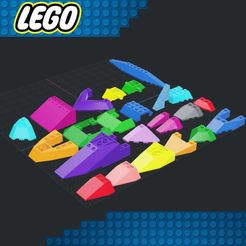 Lego-Bricks-Special-Sloping-1.jpg STL file Lego - Brick Special Sloping・Model to download and 3D print