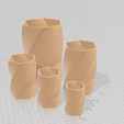 Capture2.png Hexagonal Twist 1 Vase STL File - Digital Download -5 Sizes- Homeware, Minimalist Modern Design