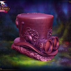 TrilbyHat_RENDER.jpg STL-Datei Sir Trilby Hat Dice Tower - SUPPORT FREE!・Vorlage für 3D-Druck zum herunterladen