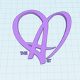 the-art-2.png The Art text in heart shape with "A" letter logo
