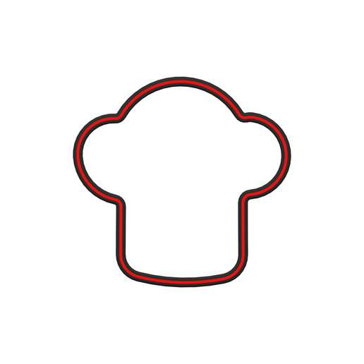 Chef Hat Cookie Cutter STL File - 4 inches