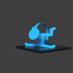 10th_haring-Camera.png 3D file Keith Haring FlatHead Scultpure・Template to download and 3D print