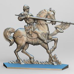 0.jpg OBJ-Datei Ritter zu Pferde 16・3D-druckbares Modell zum Herunterladen, ypiter