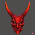 01.jpg Devil Mask - Satan Mask - Hannya Mask - Halloween cosplay 3D print model