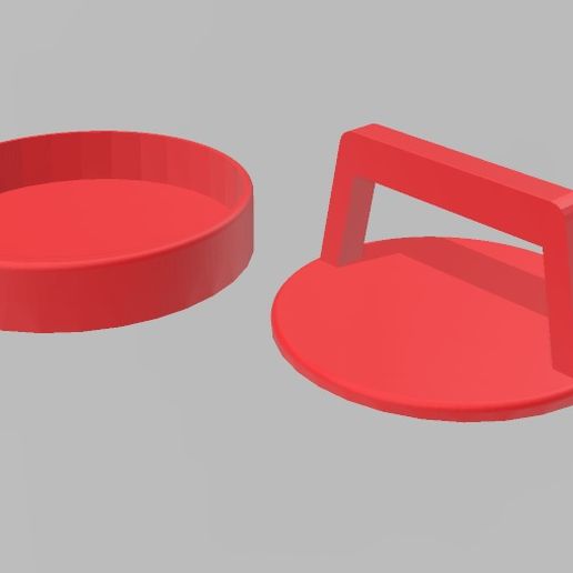 Download Stl File Hamburger Press • 3d Print Template • Cults