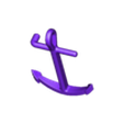 Cektirme - anchor left-1.STL Traditional Mediterranean Lateen Sail Coaster Cargo Boat 3D Printable Model