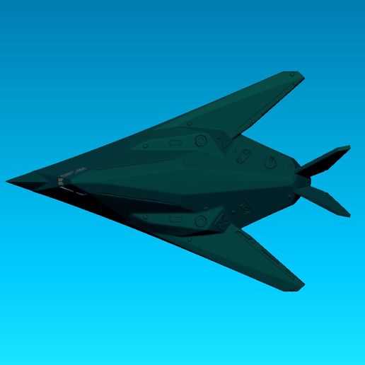 f117-2.jpg Télécharger fichier OBJ Modèle de Lockheed F117 facile à imprimer • Modèle pour imprimante 3D, Darius_Shem