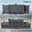 4.jpg Modern brick building with flat roof, access stairs, and balustrades (13) - Modern WW2 WW1 World War Diaroma Wargaming RPG Mini Hobby