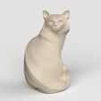 sittingcat.503.jpg 3Dmodel STL Statuette Sitting Cat