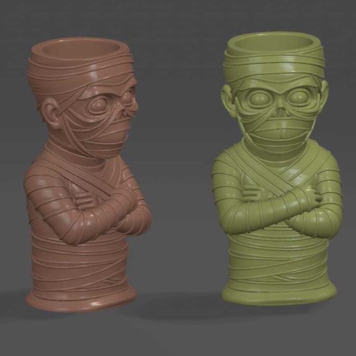 Mummy Vase or Pen Holder | 3D Printable STL | Ancient Egyptian Decor 3D model