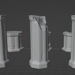 Capture-pillar.png Free STL file RUIN PILLAR SET 01・3D printable design to download