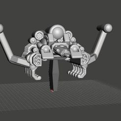Pakled-Fleet-Ship_With_Pin.jpg Free STL file CUSTOM PAKLED FLEET CLUMP SHIP FOR STAR TREK ASCENDANCY・3D printing idea to download