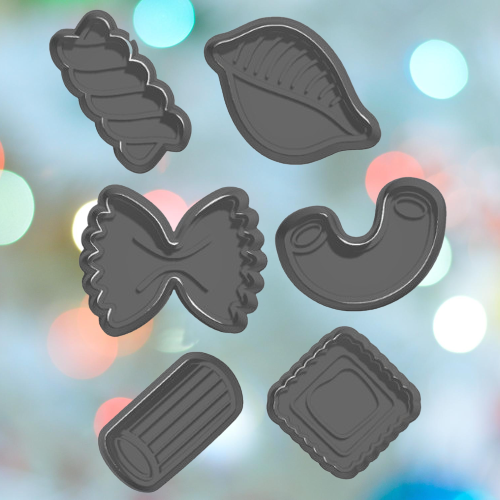 🍝 Pasta Shapes Cookie Cutter Set・ STL File for 3D printing・Cults