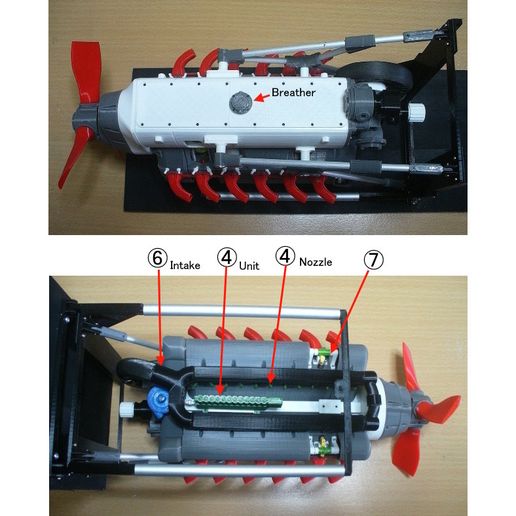 Inverted V-type 12-Cylinder Engine, Water-Cooled, Cutaway - Cults3D 3D ...