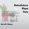 SetPreview-Text-copy.jpg Retrofuturistic Plant Pots (Set of 3 Sizes)